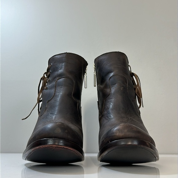 Redhawk Boot Co.Amy Leather Side Lace Ankle Boots 9 Cottagecore Prairie Western - Picture 4 of 16